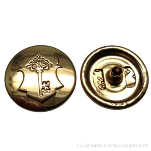 Ring Snap Button, Shiny Gold Color